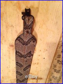 Snake skin Gun sling Timber Rattlesnake and leather hand crafted adjustable