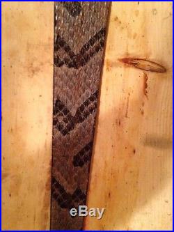 Snake skin Gun sling Timber Rattlesnake and leather hand crafted adjustable