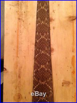 Snake skin Gun sling Western Diamondback and leather hand crafted adjustable