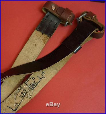 Soviet MOSIN NAGANT Rifle SHOULDER SLING Russian WW2 type in LEATHER 1954 dated