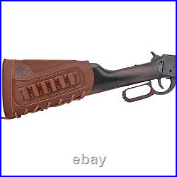 Suede Leather Rifle Sling Strap /Gun Buttstock Ammo Holder. 308.22LR. 357 12GA