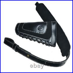 Suit Leather Cartridge Sling & Rifle Gun Buttstock Shell Holder. 357.30-30.38
