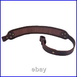 Suit Leather Rifle Buttstock Sleeve With Matched Gun Sling For. 22 LR. 17HMR