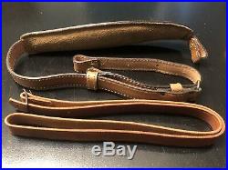 TOREL Leather Strap Padded Basket Weave Rifle Sling Deluxe NEW OLD STOCK IN BOX
