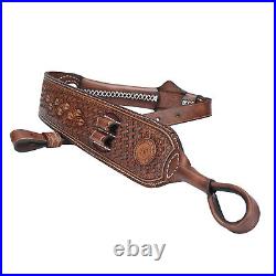 TOURBON Leather Rifle Sling Gun Muzzleloading Ammo Strap Barrel Mounted