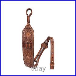 TOURBON Leather Rifle Sling Gun Muzzleloading Ammo Strap Barrel Mounted