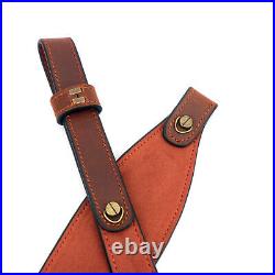 TOURBON Leather Rifle Slings Carry Strap & 308win 45-70 Ammo Holder Cheek Rest