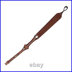 TOURBON Leather Shooting Gun Sling Shoulder Strap Rifle 30-06 Ammo Carrier Belt