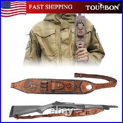 TOURBON Outdoor Hunting Gun Sling Rifle Strap Ammo Holster withKnife Pocket Gift