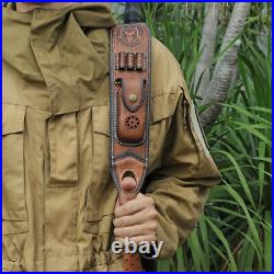 TOURBON Outdoor Hunting Gun Sling Rifle Strap Ammo Holster withKnife Pocket Gift