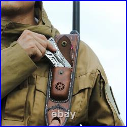 TOURBON Outdoor Hunting Gun Sling Rifle Strap Ammo Holster withKnife Pocket Gift