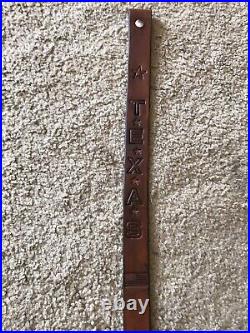 Texas Slim Custom Leather Rifle Sling Hand Tooled And Made in the USA