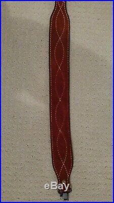 Torel #4883 Red Brown Leather Suede Rifle Sling w Swivels Nice