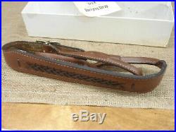 Torel gunslinger brown leather rifle sling, with original box, LEE K