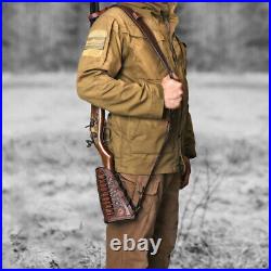 Tourbon Hunting Leather No Drill Gun Sling Strap or Rifle Stock Cover Recoil Pad