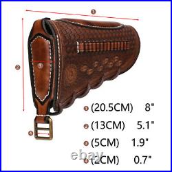 Tourbon Leather 1 Point Gun Sling Strap+Rifle Slip on Recoil Pad. 22lr Ammo Slot