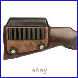 Tourbon PU Leather Rifle Cartridges Holder Cheek Rest+Gun Sling+Ammo Waist Pack