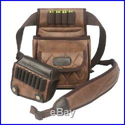 Tourbon PU Leather Rifle Cartridges Holder Cheek Rest Risers+Gun Sling+Ammo Pack