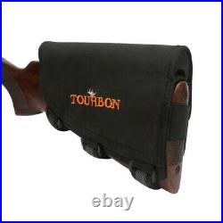 Tourbon Rifle Cheek Risers Rest Ammo Holder&Leather Shot Gun Sling Swivels Strap