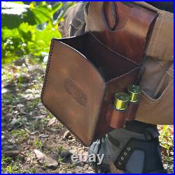 Tourbon Shotgun Cartridge Pouch Waist Pack+Leather Rifle Sling Swivels Studs Set