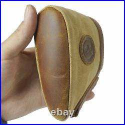 USA Canvas Leather Recoil Pad Buttstock + Matching Gun Sling For Rifle Shotgun