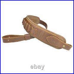 USA Rifle Leather Buttstock And Shoulder Sling For. 30-06.308.45-70.22-250