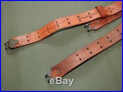 US Army USMC Marine WW2 HICKOK 3 PRONG LEATHER BAR SLING EXC 1943 Rifle Carrier