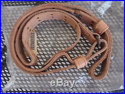 US Military Issue Leather M1907 Rifle Sling, Unissued, Unused with Bag, 1985