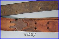 US WW1 M1903 Springfield Leather Rifle Strap Sling. 1917 Dated. Fair Condition