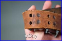 US WW1 M1903 Springfield Leather Rifle Strap Sling. 1917 Dated. Fair Condition