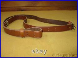 Uncle Mike's Brown Leather Rifle Sling 1 Inch Military Style