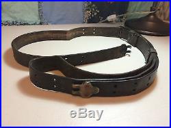 VINTAGE BROWN LEATHER MILITARY SLING M1 GARAND STYLE