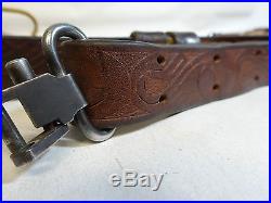 VINTAGE LEATHER GUN RIFLE SLING (3) LOT With Extras