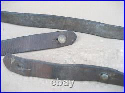 VTG Original WWII Era Rifle Leather Sling Strap 44x1 for M1 Carbine or Other