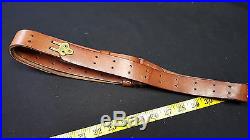 Vintage 1 1/4 Leather Rifle Sling with QD Swivels