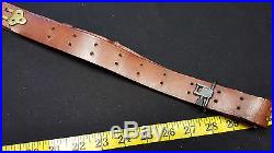Vintage 1 1/4 Leather Rifle Sling with QD Swivels
