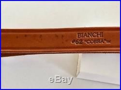 Vintage Bianchi #62 Leather Sling Brown Leather Bianchi Cobra Rifle Sling NOS