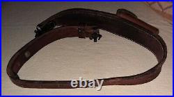 Vintage Bianchi Cobra Sling Patented Basket Weave Leather Rifle Sling Swivels