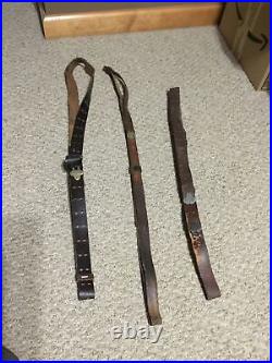 Vintage Boyt Milco Bucheimer Leather Rifle Slings Military Style Lot Of 3
