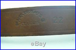 Vintage Brauer Bros. Leather Rifle Sling / Model 22