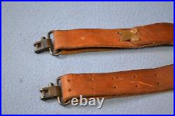 Vintage Brauer Bros Mfg. St. Louis Brown Leather Rifle Sling for M1 Garand M1903