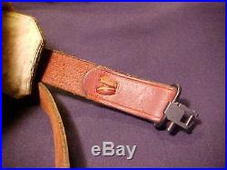 Vintage Cobra Type Rifle Sling Leather withSwivels Lambswool Pad