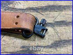 Vintage Hunter 200 1 Leather Military Style Rifle Sling / trap w quick connect