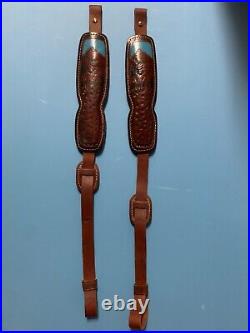Vintage Hunter Leather ProHunter Handmade Padded Rifle Slings Deer & Mountains