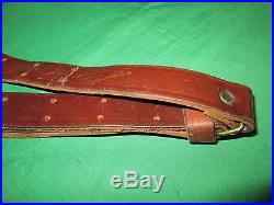 Vintage Hunting Leather Rifle Sling Gun Strap Lot 1 Width with Swivels Winchester