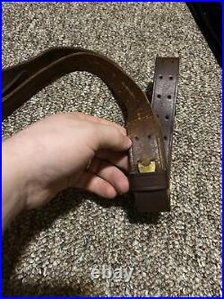 Vintage Leather Adjustable Remington Sportsmaster Rifle Sling