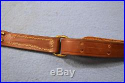 Vintage Leather Brass Rifle Sling