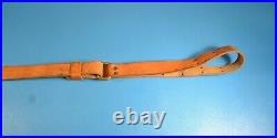 Vintage Leather Brass Rifle Sling EUBANKS Pioneer Leather Boise Idaho USA