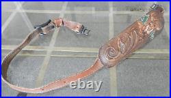 Vintage Leather Deer Rifle Sling With Studs Good Condition