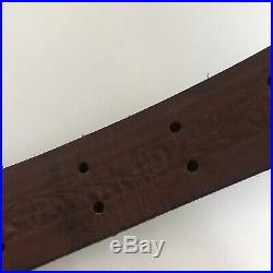 Vintage Leather Rifle Sling Unmarked Embossed Military Hunting 1.25 Inch A4962
